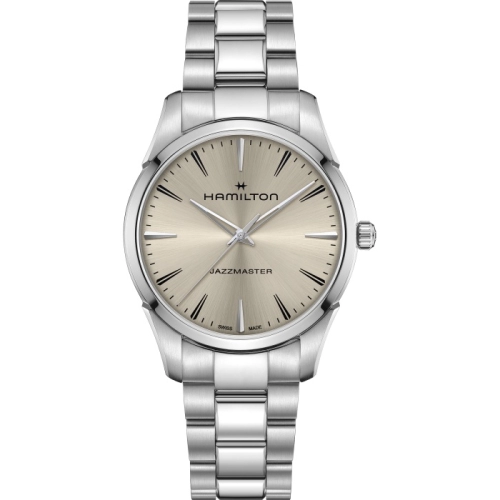 Hamilton H32461121 : Jazzmaster Quartz 40 Stainless Steel / Beige / Bracelet