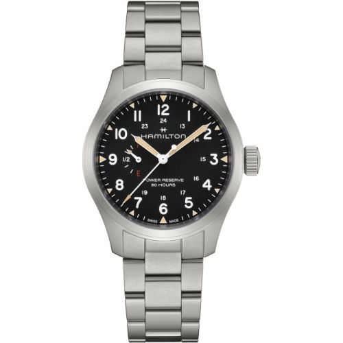 Hamilton H69509130 : Khaki Field Mechanical Power Reserve Stainless Steel / Black / Bracelet