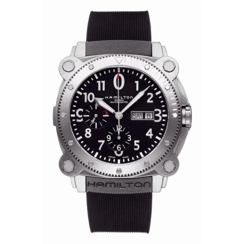 Hamilton H78616333 : Khaki Navy BeLOWZERO Auto Chrono Stainless Steel / Black / Rubber