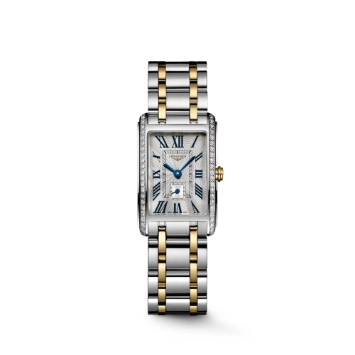 Longines L5.255.5.78.7 : DolceVita 20.5 Quartz Stainless Steel - Yellow Gold - Diamond / Silver - Roman / Bracelet