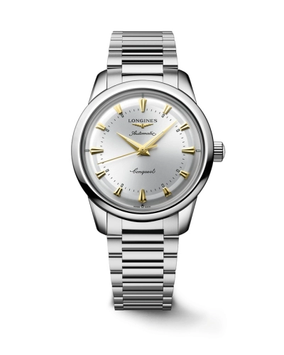 Longines L1.650.4.72.6 : Conquest Heritage 40 Stainless Steel / Silver / Bracelet