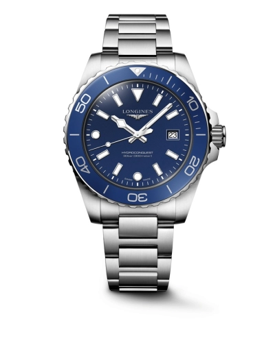 Longines L3.769.4.96.6 : Hydroconquest Quartz 42 Stainless Steel / Blue / Bracelet