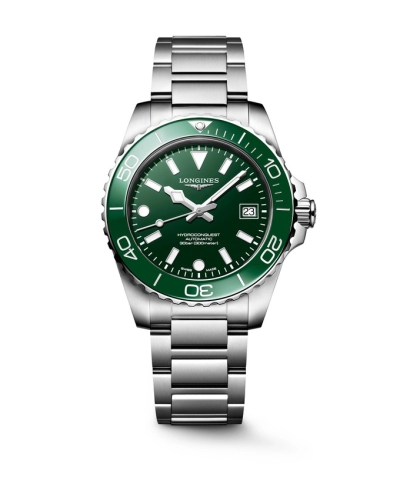 Longines L3.779.4.06.6 : Hydroconquest Automatic 39 Stainless Steel / Green / Bracelet