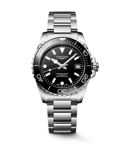 Longines L3.779.4.56.6 : Hydroconquest Automatic 39 Stainless Steel / Black / Bracelet