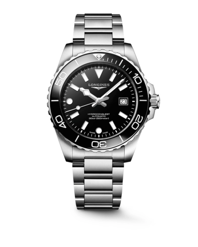 Longines L3.788.4.56.6 : Hydroconquest Automatic 42 Stainless Steel / Black / Bracelet