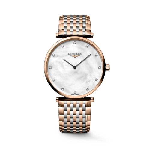 Longines L4.866.1.97.7 : La Grande Classique 38 Stainless Steel - Red Gold / MOP / Bracelet