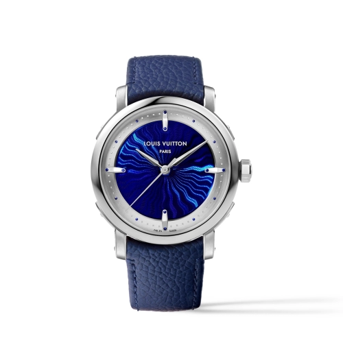 Louis Vuitton W3PT21 : Escale Automatic 39 Platinum / Blue Grand Feu Enamel