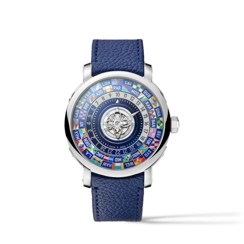 Louis Vuitton W3PT41 : Escale Worldtime Flying Tourbillon Platinum / Grand Feu Enamel