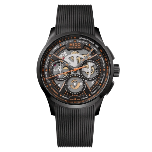 Mido M038.662.37.050.00 : Multifort Chronograph Skeleton PVD / Rubber