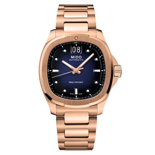 Mido M049.526.33.041.00 : Multifort TV Big Date Rose Gold / Blue