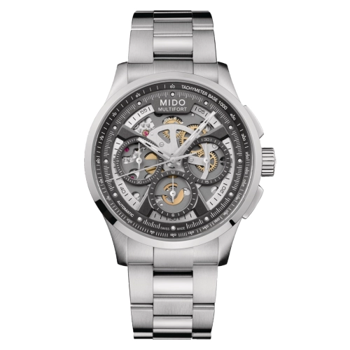 Mido Skelettiertes : Multifort Chronograph Skeleton Stasinless Steel / Black / Bracelet