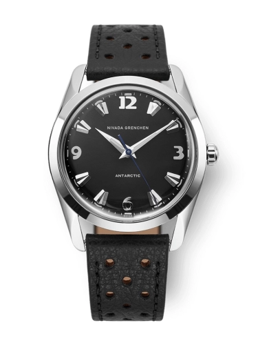 Nivada Grenchen 35002M40 : Antarctic 35 Black - White Luminova / Stainless Steel / Black Racing