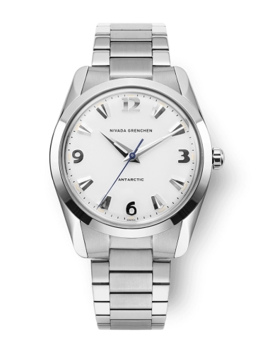 Nivada Grenchen 35005M20 : Antarctic 35 White - White Luminova / Stainless Steel / Flat Link