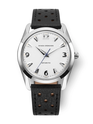 Nivada Grenchen 35005M40 : Antarctic 35 White - White Luminova / Stainless Steel / Black Racing