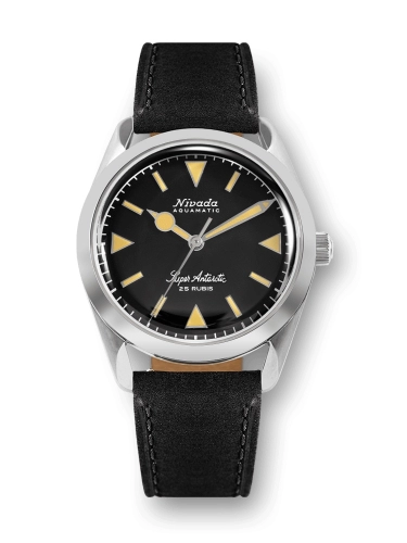 Nivada Grenchen 32024A17 : Super Antarctic Black - Yellow Luminova / Stainless Steel / Black