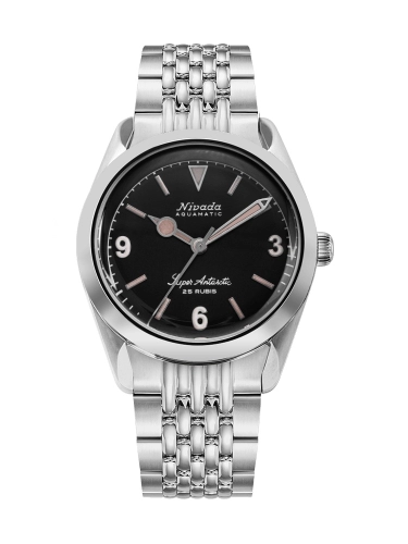 Nivada Grenchen 32032A04 : Super Antarctic 3.6.9. Black / Stainless Steel / Beads of Rice