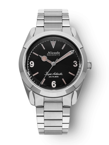 Nivada Grenchen 32032A20 : Super Antarctic 3.6.9. Black / Stainless Steel / Flat Link