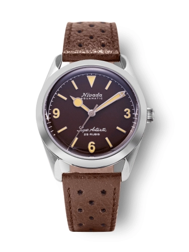 Nivada Grenchen 32041A23 : Super Antarctic 3.6.9. Brown - Beige Luminous / Stainless Steel / Brown Racing