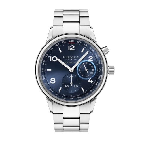 Nomos Glashütte 790 : Club Spiort Neomatik Worldtimer Blue