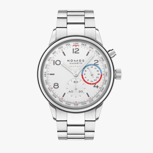 Nomos Glashütte 792.SB : Club Sport Neomatik Worldtimer White / Closed Case Back