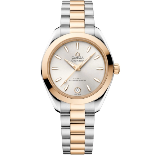 Omega 220.20.30.20.02.001 : Seamaster Aqua Terra 150M Master Co-Axial 30 Stainless Steel - Moonshine Gold / Silver / Bracelet