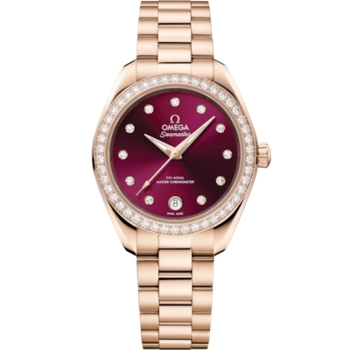 Omega 220.55.30.20.61.001 : Seamaster Aqua Terra 150M Master Co-Axial 30 Sedna Gold - Diamond / Burgundy