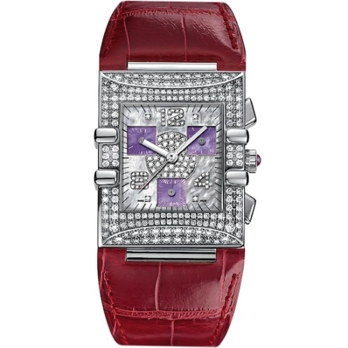 Omega 1845.85.31 : Constellation Quadra Quartz 28 Chronograph Stainless Steel - Diamond / MOP / Strap