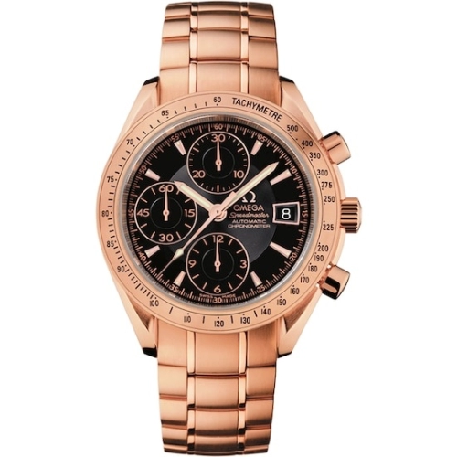 Omega 323.50.40.40.01.001 : Speedmaster Date 40 Red Gold / Black / Bracelet
