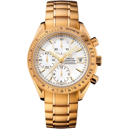 Omega 323.50.40.40.02.001 : Speedmaster Date 40 Yellow Gold / Silver / Bracelet