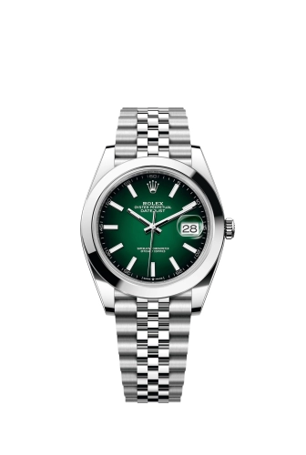 Rolex 126300-0026 : Datejust 41 Stainless Steel - Smooth / Green Ombré / Jubilee