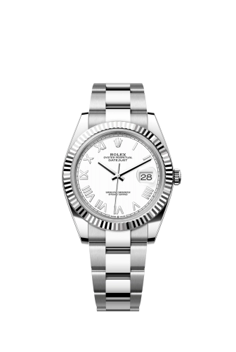 Rolex 126334-0035 : Datejust 41 Stainless Steel - Fluted / White Roman / Oyster