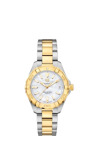 TAG Heuer WBD1320.BB0320 : Aquaracer 300M Quartz 32 Stainless Steel - Yellow Gold / MOP / Bracelet