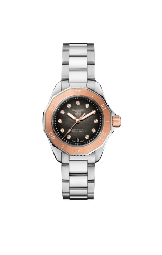 TAG Heuer WBP2451.BA0622 : Aquaracer Professional 200 Automatic 30 Stainless Steel - Rose Gold / Black / Bracelet