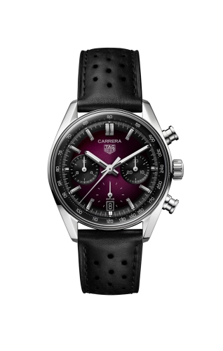 TAG Heuer CBS2219.FC6607 : Carrera Chronograph Glass Box Stainless Steel / Smokey Purple