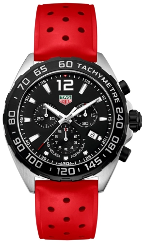 TAG Heuer CAZ1010.FT8030 : Formula 1 Chronograph Quartz 43 Stainless Steel / Black / Rubber / US Exclusive