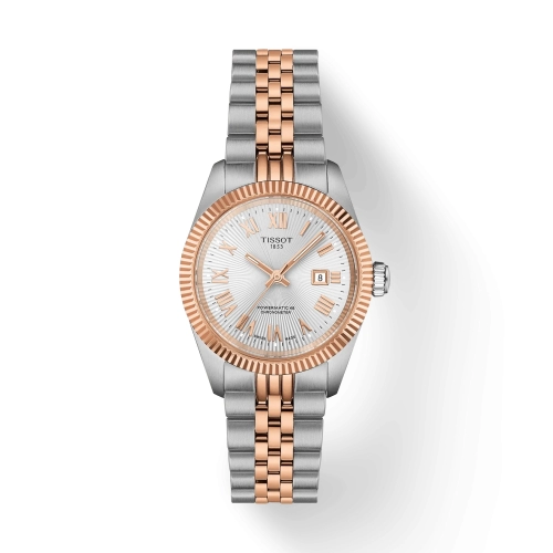 Tissot T156.208.22.033.00 : Ballade 30 Powermatic 48 Stainless Steel - Rose Gold / Silver / Bracelet