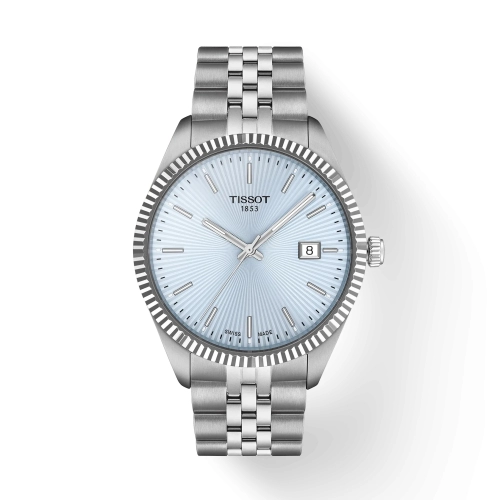 Tissot T156.410.11.351.00 : Ballade 40 Stainless Steel / Ice Blue / Bracelet