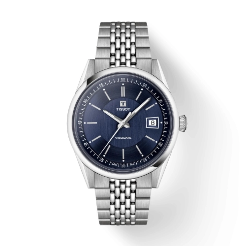 Tissot T157.407.11.041.00 : Visodate Stainless Steel / Blue / Bracelet