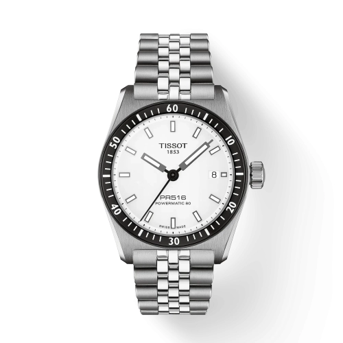 Tissot T149.407.11.031.00 : PR516 Powermatic 80 Stainless Steel / White / Bracelet
