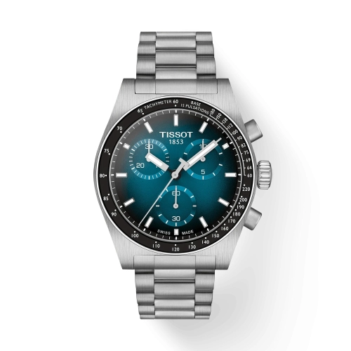 Tissot T149.417.11.041.01 : PR516 Chronograph Quartz Stainless Steel / Blue Gradient / Bracelet
