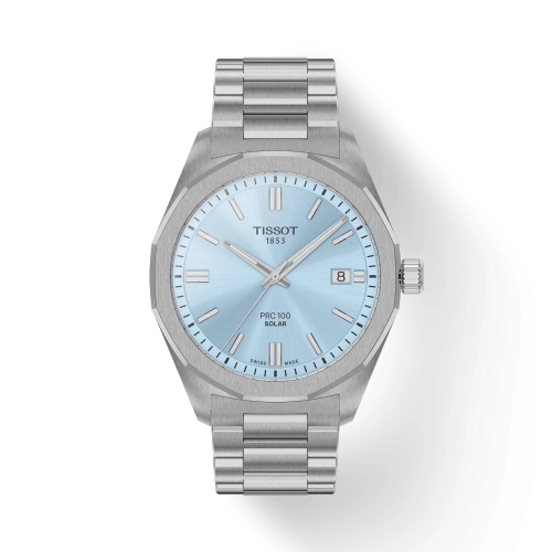 Tissot T151.422.11.351.00 : PRC 100 Solar Quartz 39 Stainless Steel / Ice Blue / Bracelet