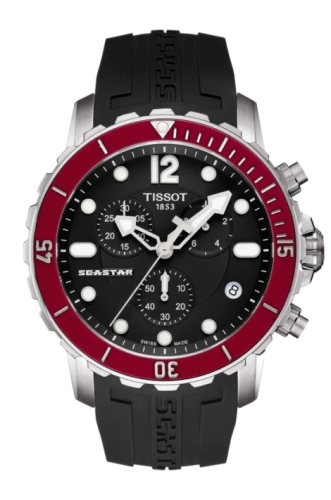 Tissot T066.417.17.057.01 : Seastar 1000 Quartz Chronograph Stainless Steel / Black / Rubber