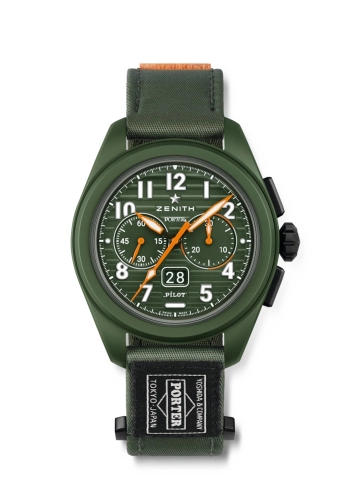 Zenith 49.4001.3652/63.I001 : PILOT Big Date Flyback Porter