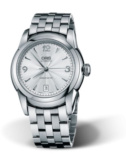 Oris 01 637 7544 4061-07 8 21 71 : Artelier Chronometer Date 40.5 Stainless Steel / Silver