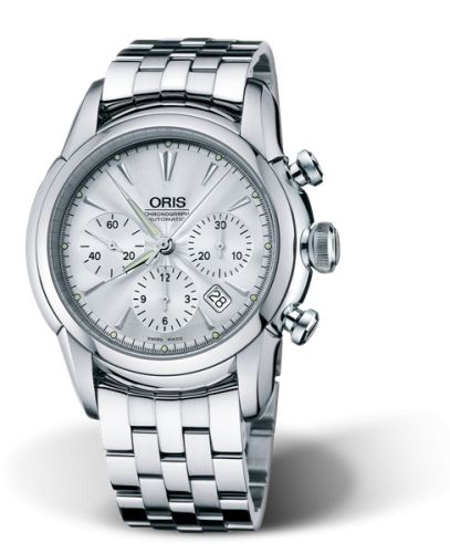 Oris 01 676 7547 4051-07 8 22 71 : Artelier Chronograph 44.5 Stainless Steel / Silver / Bracelet