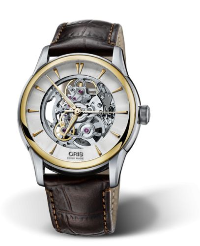 Oris 01 734 7670 4351-07 5 21 70FC : Artelier Skeleton 40.5 Stainless Steel - Yellow Gold