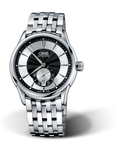 Oris 01 623 7582 4054-07 8 21 73 : Artelier Small Second Date 40 Stainless Steel / Black - Silver / Bracelet