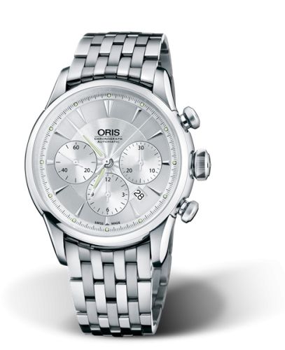Oris 01 676 7603 4051-07 8 22 73 : Artelier Chronograph 43.5 Stainless Steel / Silver / Bracelet
