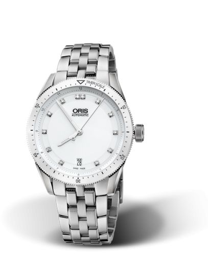 Oris 01 733 7671 4196-07 8 18 85 : Artix GT Date Stainless Steel - Ceramic / White - Diamond / Bracelet