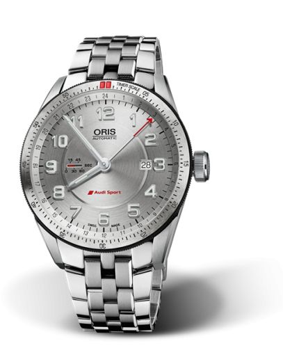 Oris 01 747 7701 4461-07 8 22 85 : Audi Sport GMT Stainless Steel / Silver / Bracelet